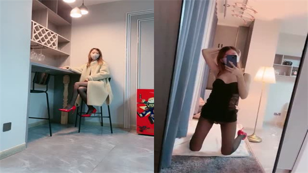 高跟黑丝苗条母狗发骚自慰，湿穴诱惑勾引狼友狠操！ 海报