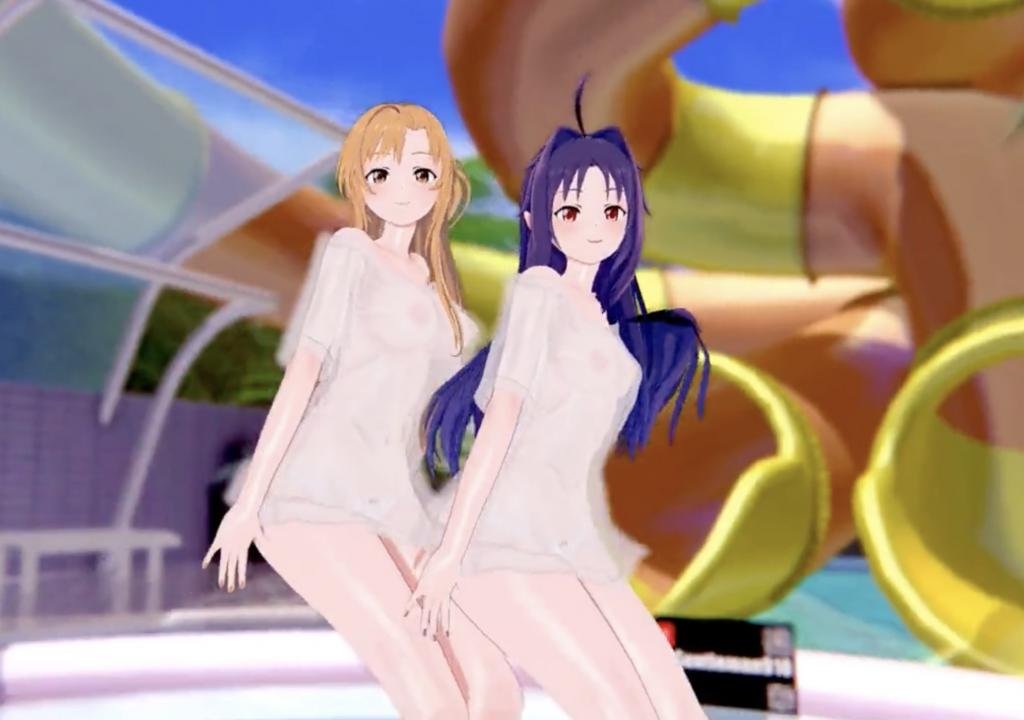 【3DMMD同人】亚丝娜×优纪 双穴开发中出内射 淫叫高潮痉挛 海报