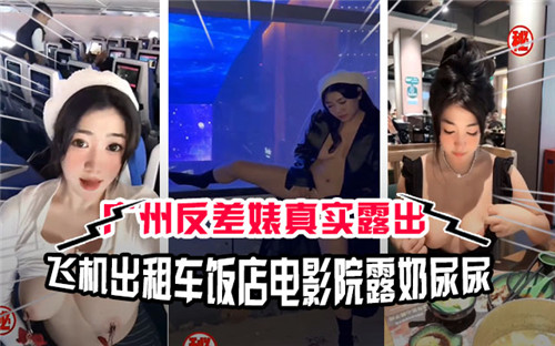 广州反差婊真实露出飞机出租车饭店电影院露奶尿尿 海报