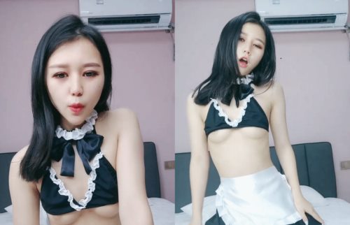 女仆装美少女口活一流舔弄巨根，撩衣露奶主动骑坐，粉嫩小穴遭大屌爆插！ 海报