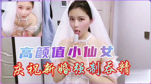 高颜值小仙女庆祝新婚强制吞精 海报