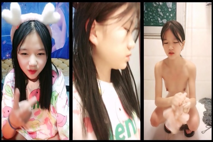 【一线天嫩妹】只有几根毛，奶粉穴粉，放尿，足交，舔穴，吹箫，道具自慰，小小年纪样样精通 海报