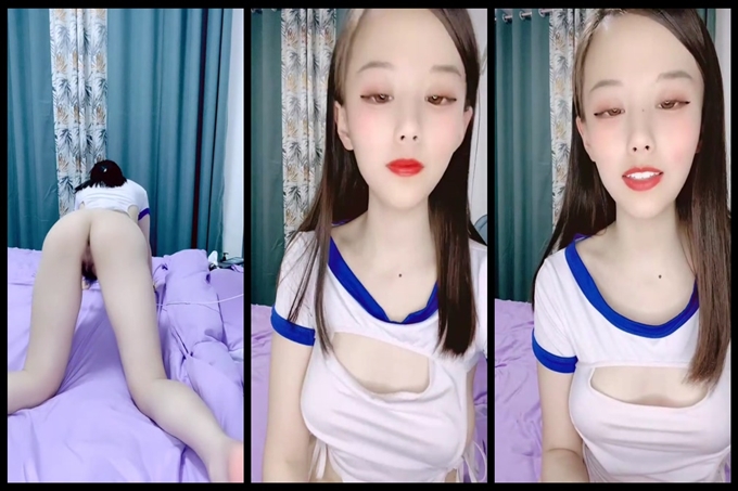 制服诱惑，高挑白皙妹子，漏奶装 乳头很粉的，大长腿想入非非 海报