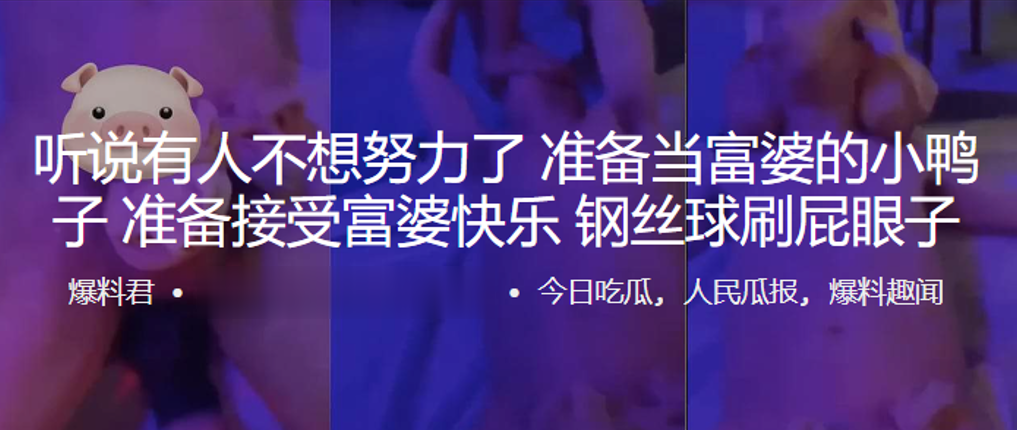 听说有人不想努力了，准备当富婆的小鸭子，准备接受富婆快乐，钢丝球刷屁眼子 海报