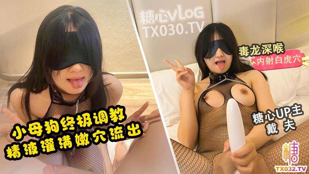 【糖心Vlog】穿着连体丝袜自慰吃鸡毒龙开发精液灌满母狗 海报