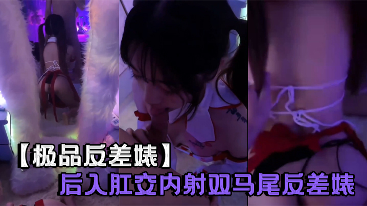 【极品反差婊】后入肛交内射双马尾反差婊 海报