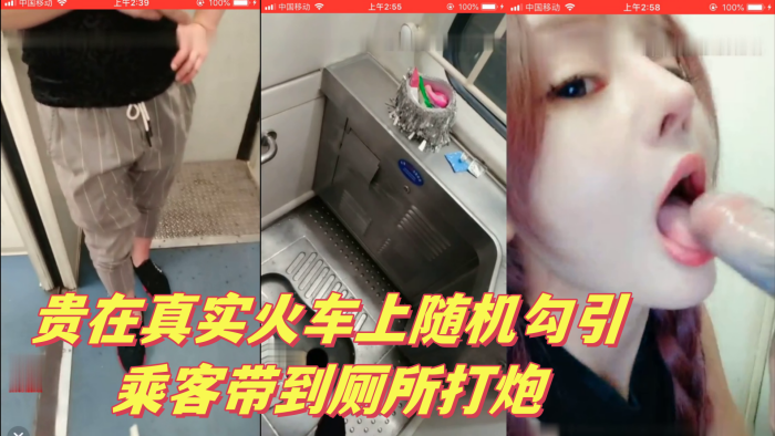 【贵在真实火车上】 随机勾引乘客带到厕所打炮 海报